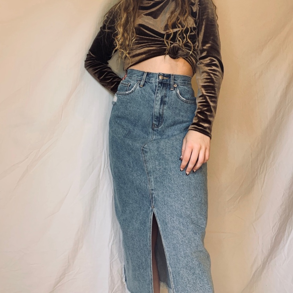 Juicy Couture Long Jean Skirt